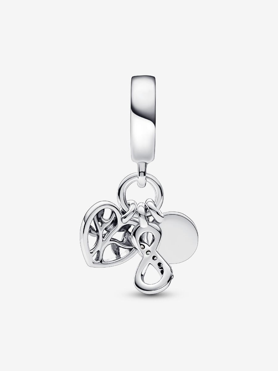 Charm-pendentif triple Infini Famille