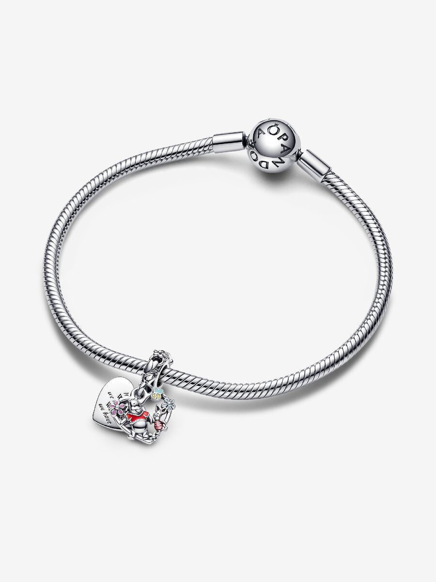 Charm-pendentif double Winnie l’ourson et Porcinet de Disney