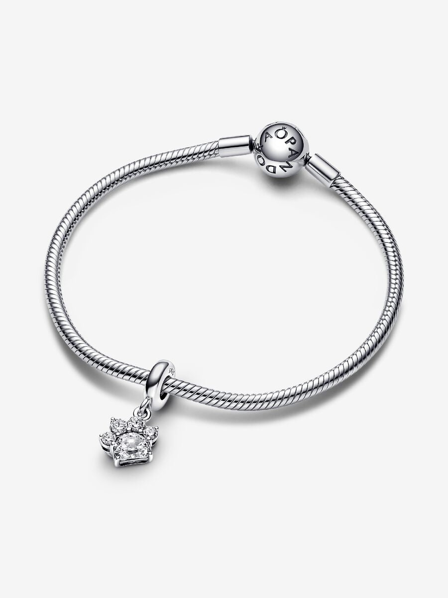 Charm-pendentif Empreinte de patte scintillante