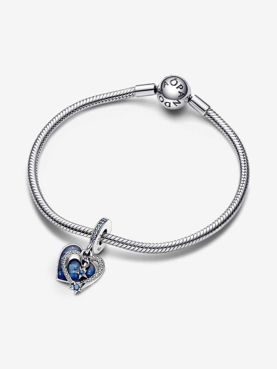 Charm-pendentif double Cœurs étoile filante