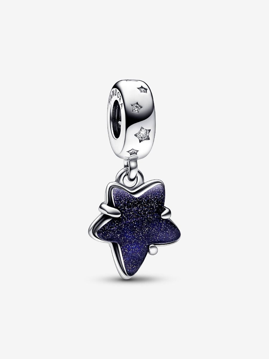 Charm-pendentif Étoile de galaxie céleste en verre de Murano