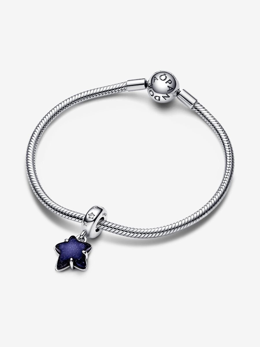 Charm-pendentif Étoile de galaxie céleste en verre de Murano