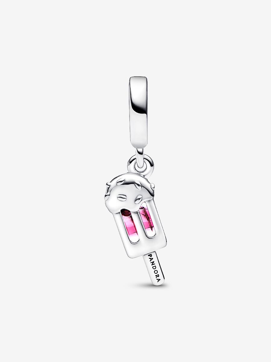 Charm-pendentif Sucette glacée avec vermicelles