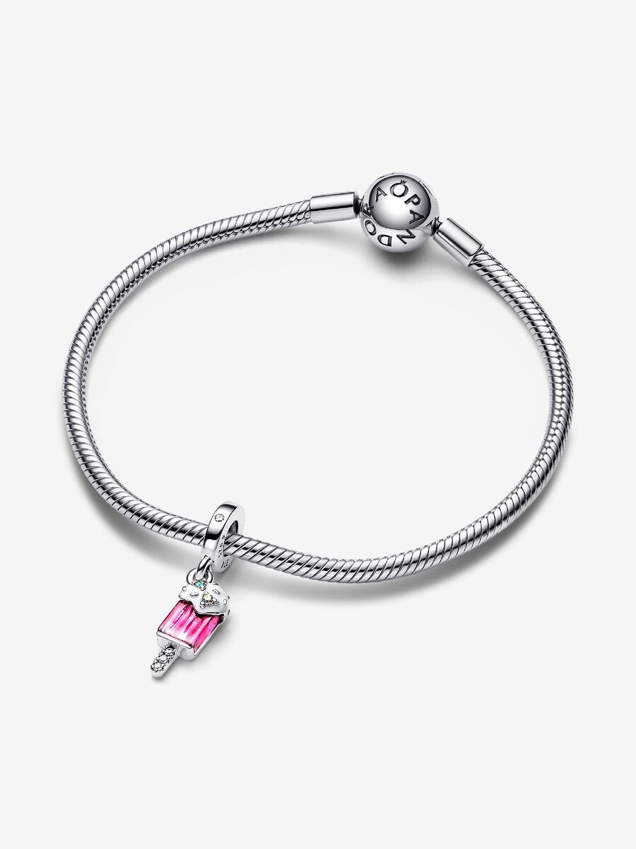 Charm-pendentif Sucette glacée avec vermicelles