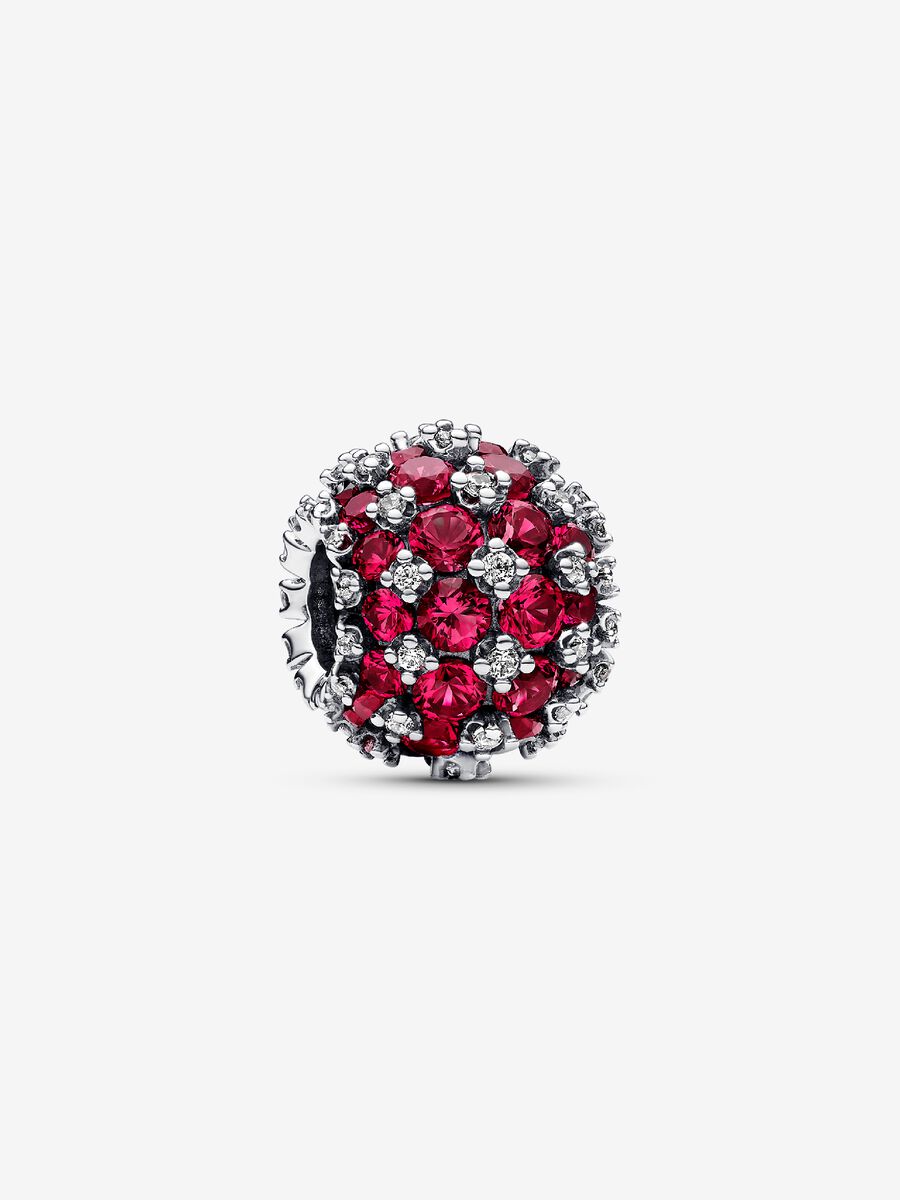 Charm rose Rond scintillant en pavé