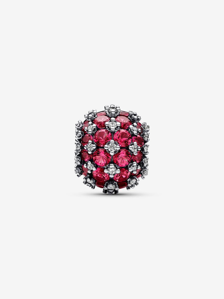 Charm rose Rond scintillant en pavé