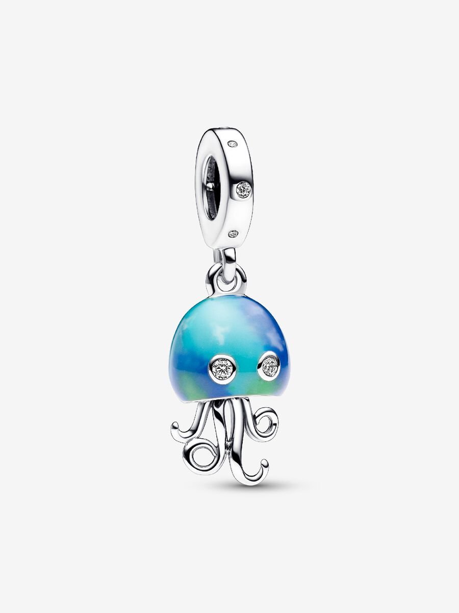 Charm-pendentif Méduse aux couleurs changeantes