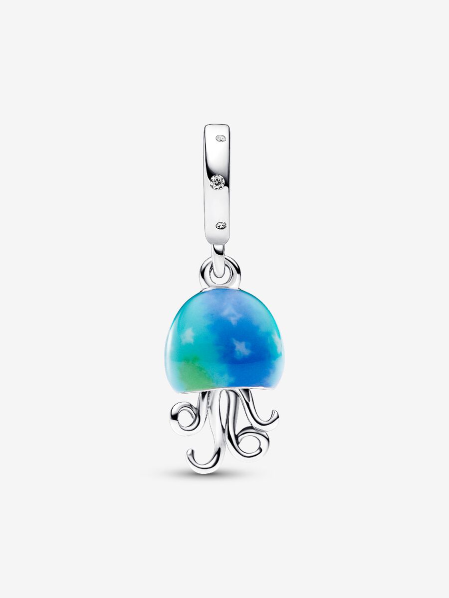 Charm-pendentif Méduse aux couleurs changeantes