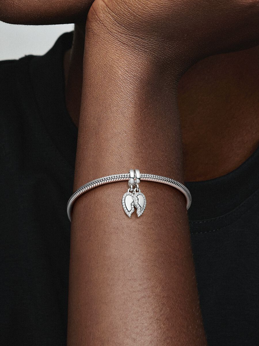 Charm-pendentif séparable Cœur et amis