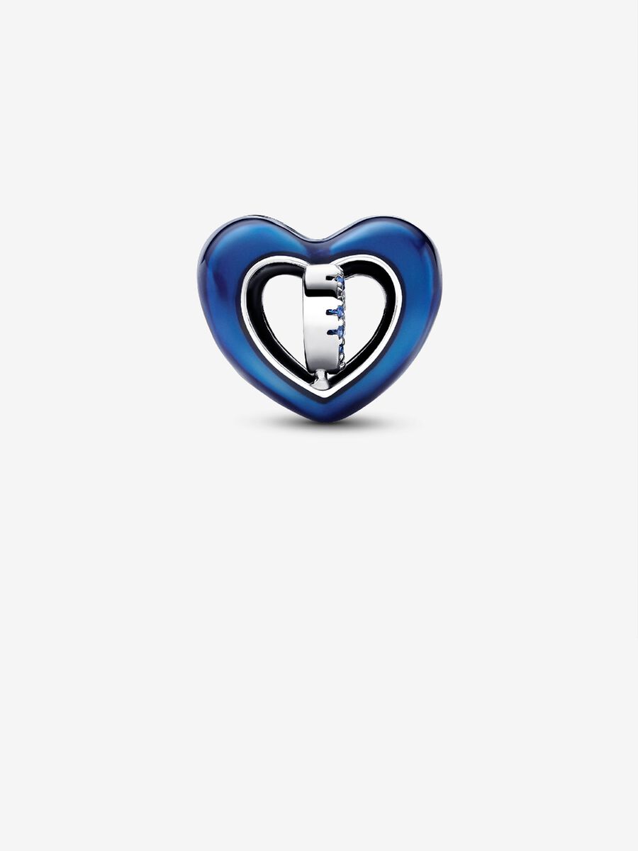 Charm tournoyant Cœur bleu
