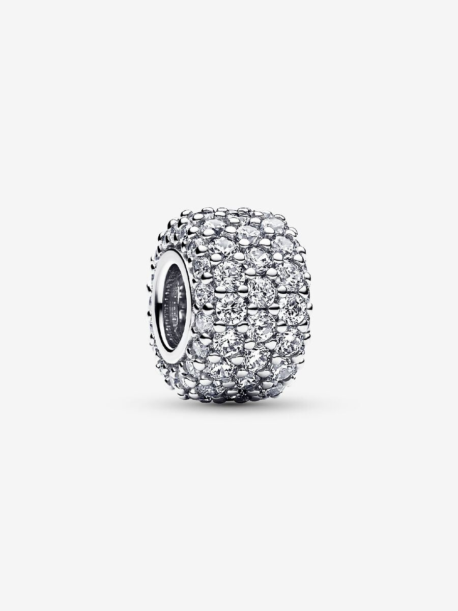 Charm Trois rangées en pavé scintillant