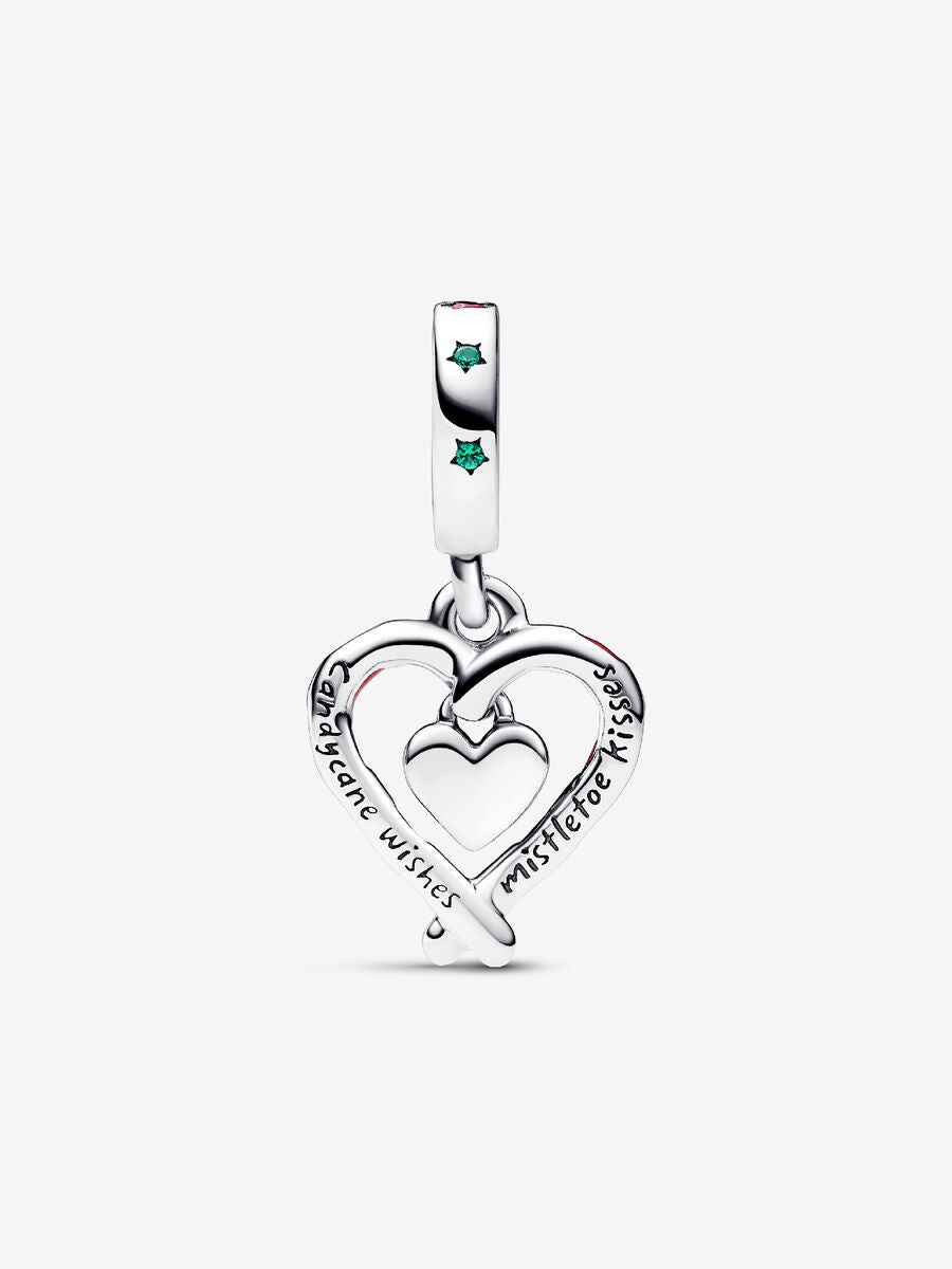 Charm-pendentif double Cannes en bonbon en cœur