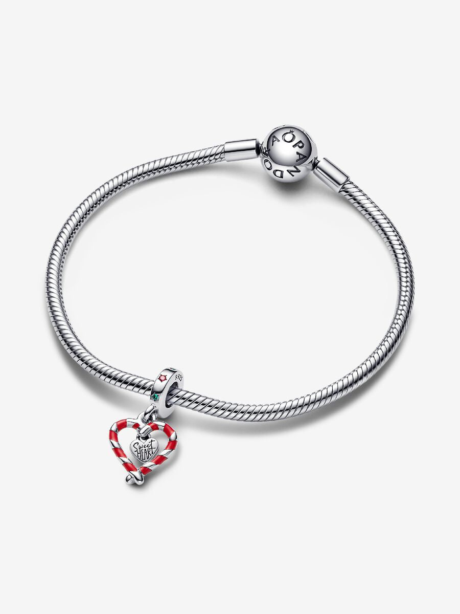 Charm-pendentif double Cannes en bonbon en cœur