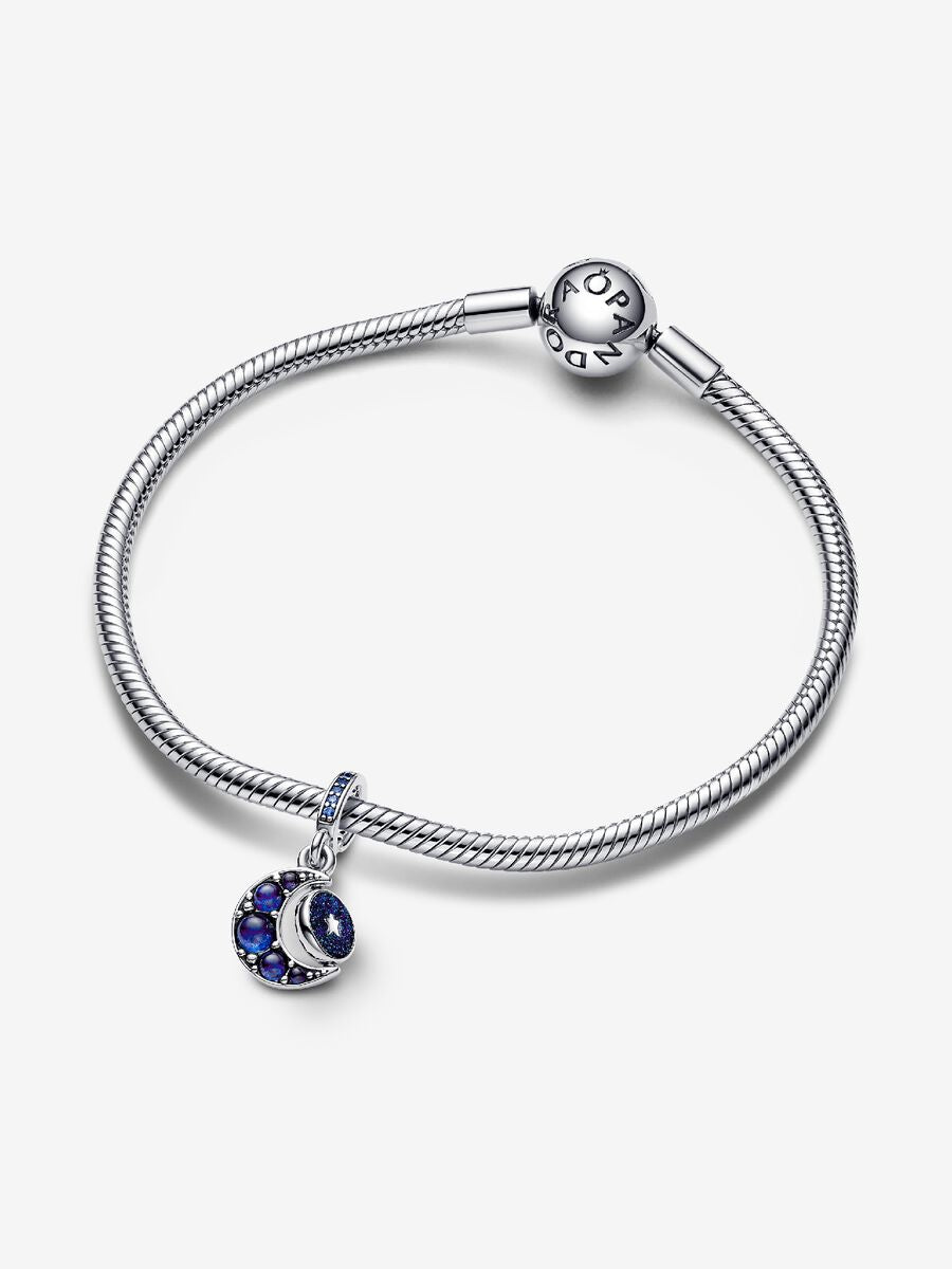 Charm-pendentif tournoyant Lune scintillante