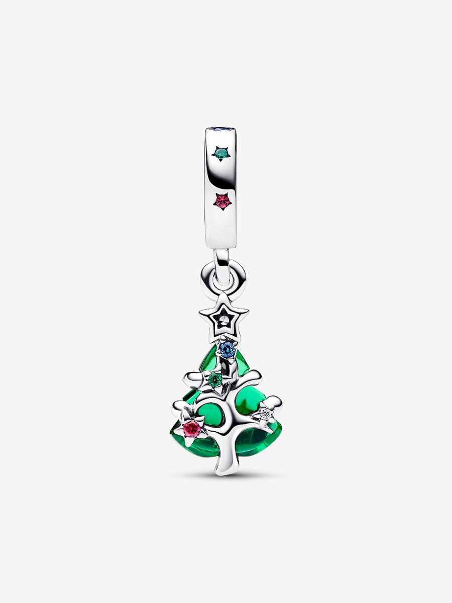 Charm-pendentif Sapin de Noël scintillant