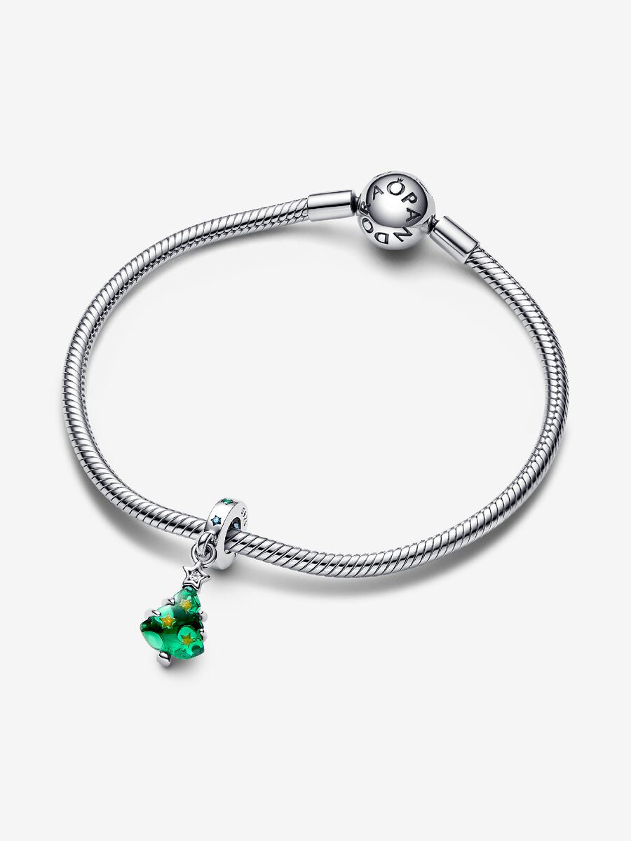 Charm-pendentif Sapin de Noël scintillant