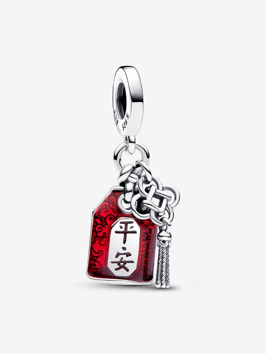 Charm-pendentif double Amulette porte-bonheur
