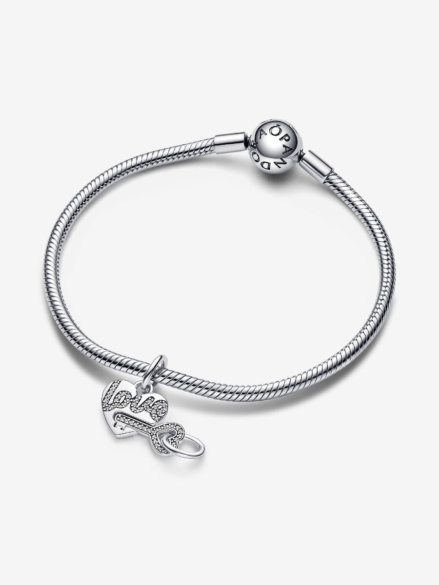 Charm-pendentif séparable Cœur et clé