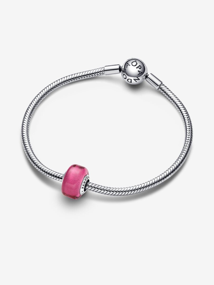 Mini charm rose en verre de Murano