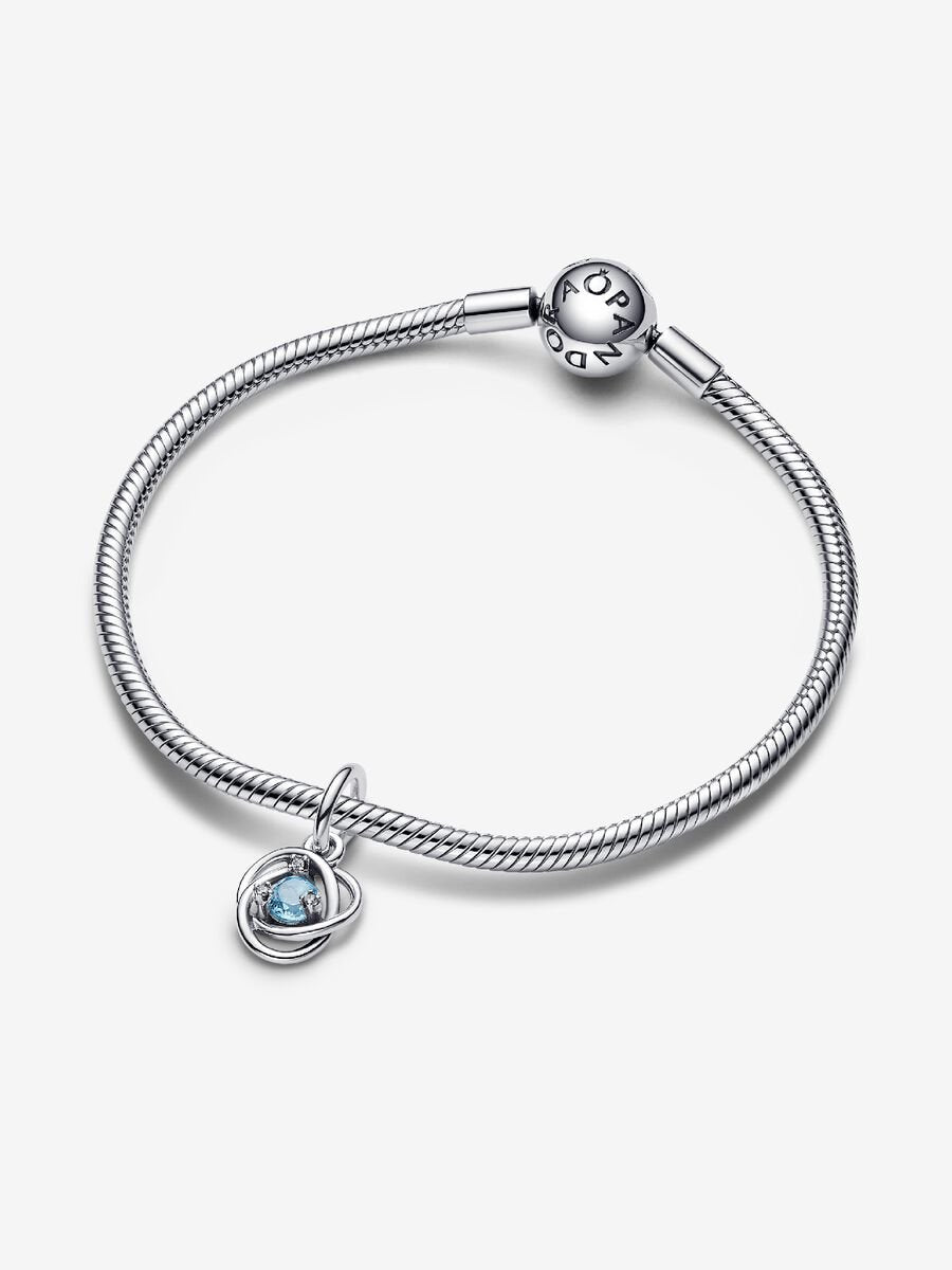 Mars Charm-pendentif Cercle éternel bleu océan pacifique