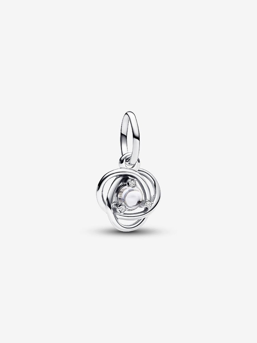 Avril Charm-pendentif Cercle éternel incolore