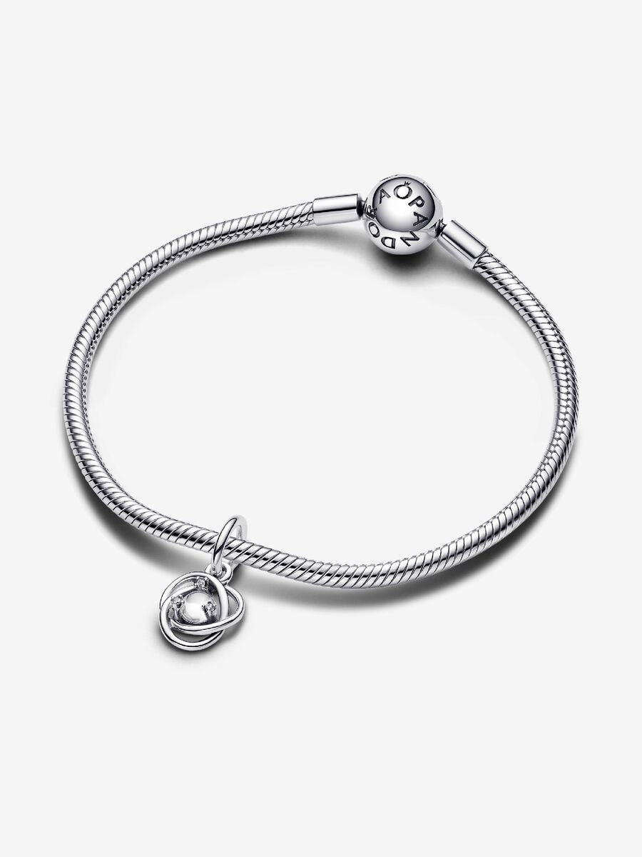 Avril Charm-pendentif Cercle éternel incolore