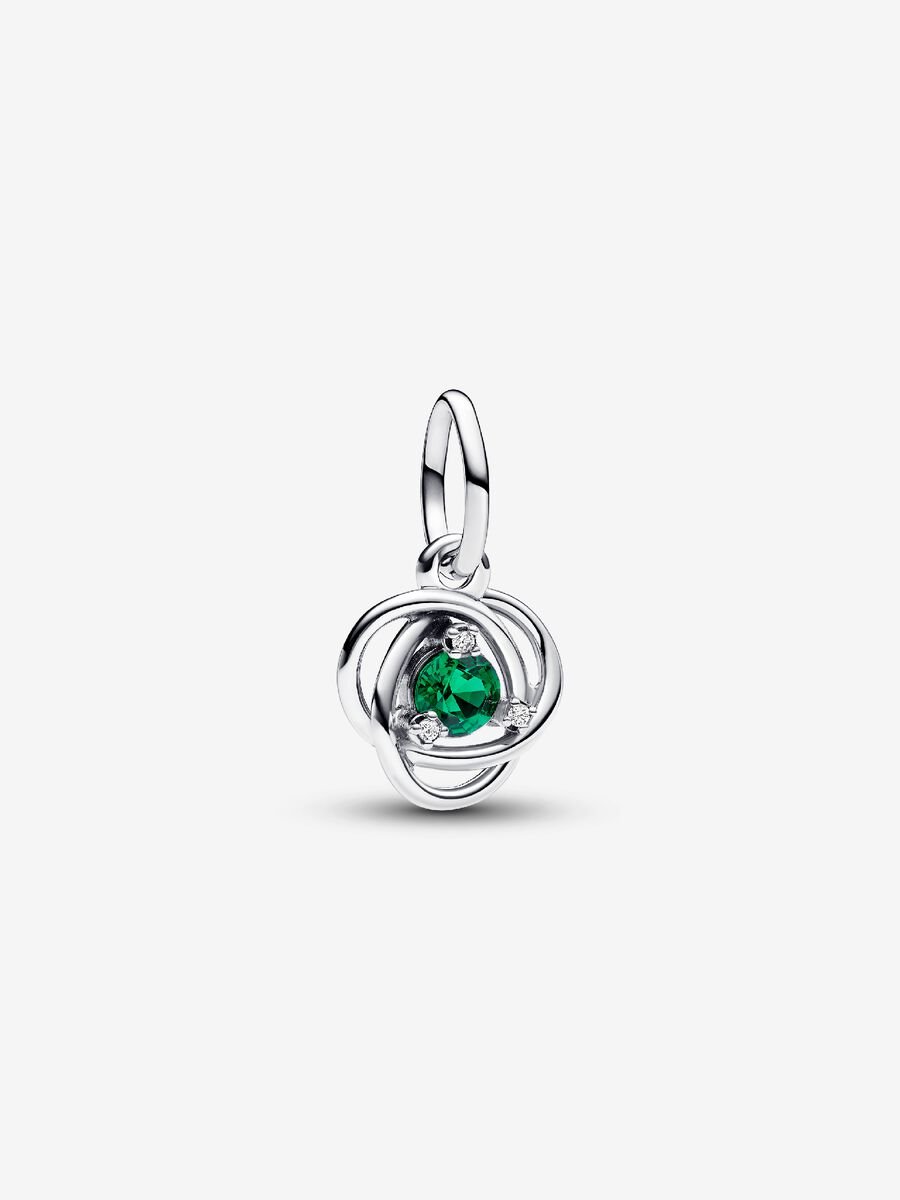 Mai Charm-pendentif Cercle éternel vert royal