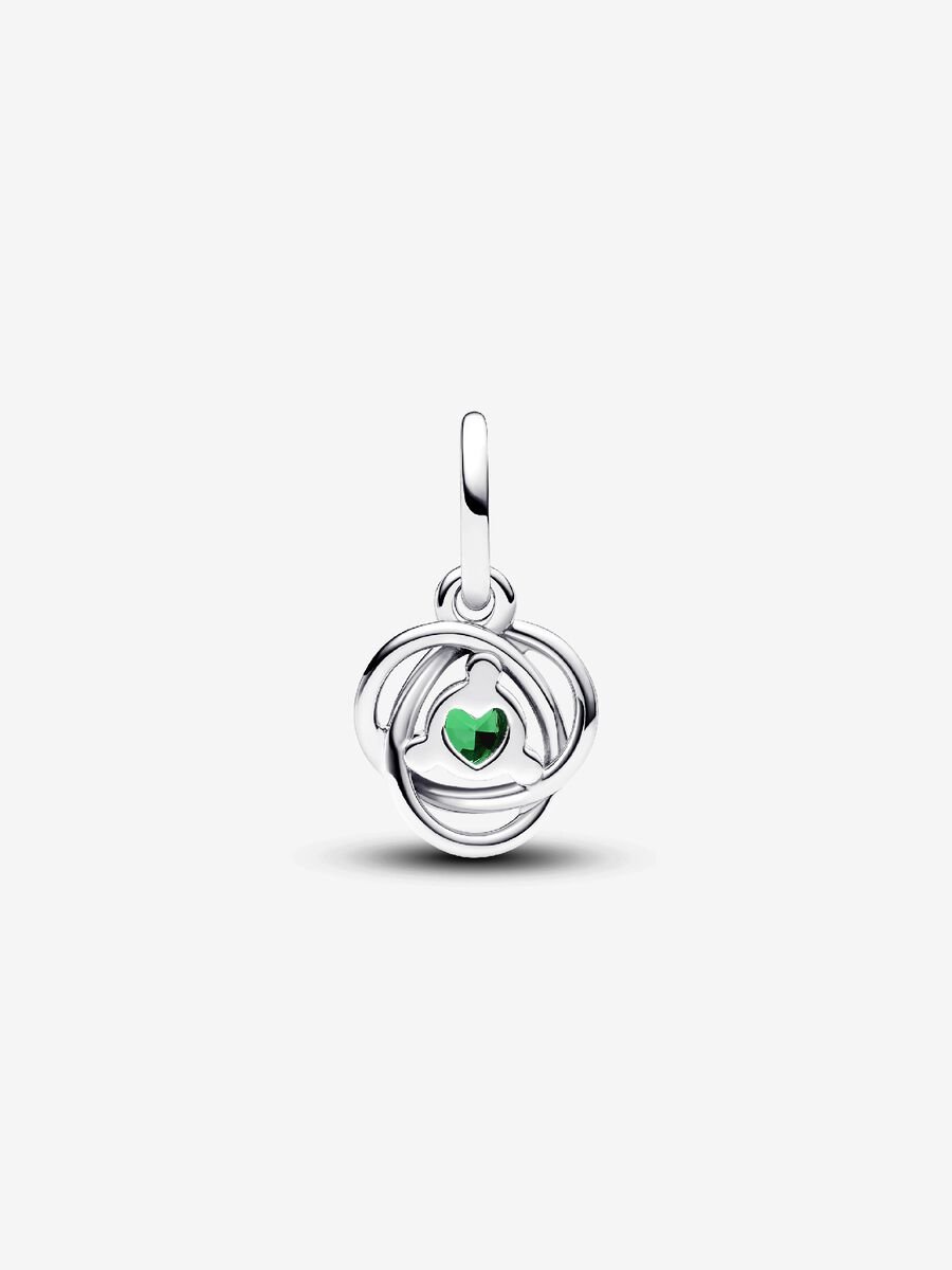 Mai Charm-pendentif Cercle éternel vert royal