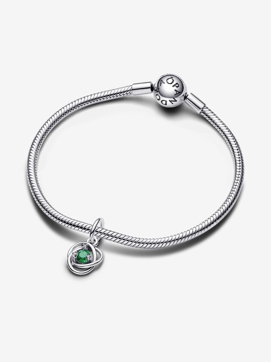 Mai Charm-pendentif Cercle éternel vert royal
