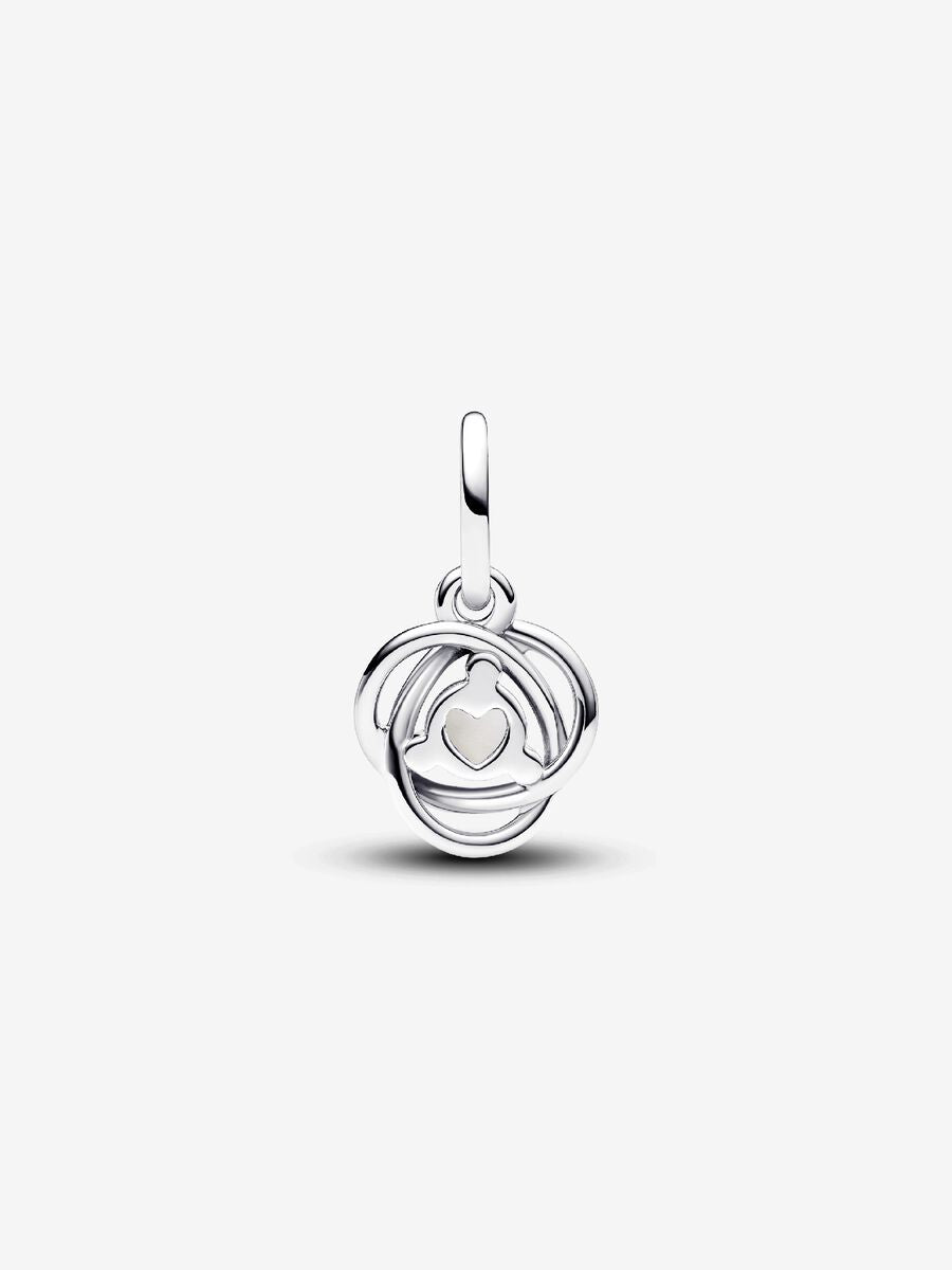 Juin Charm-pendentif Cercle perle de culture d’eau douce traitée