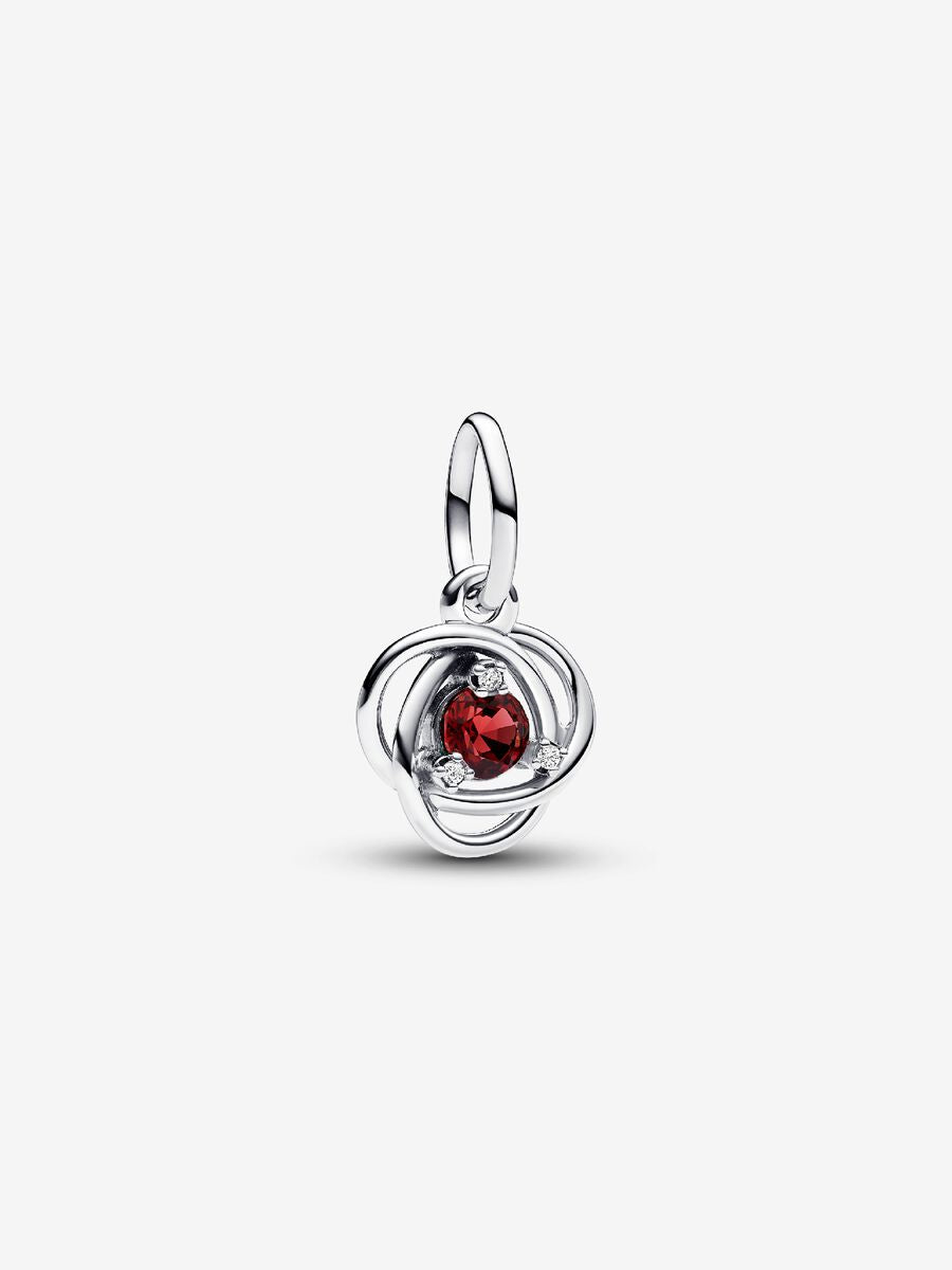 Julliet Charm-pendentif Cercle éternel rouge véritable