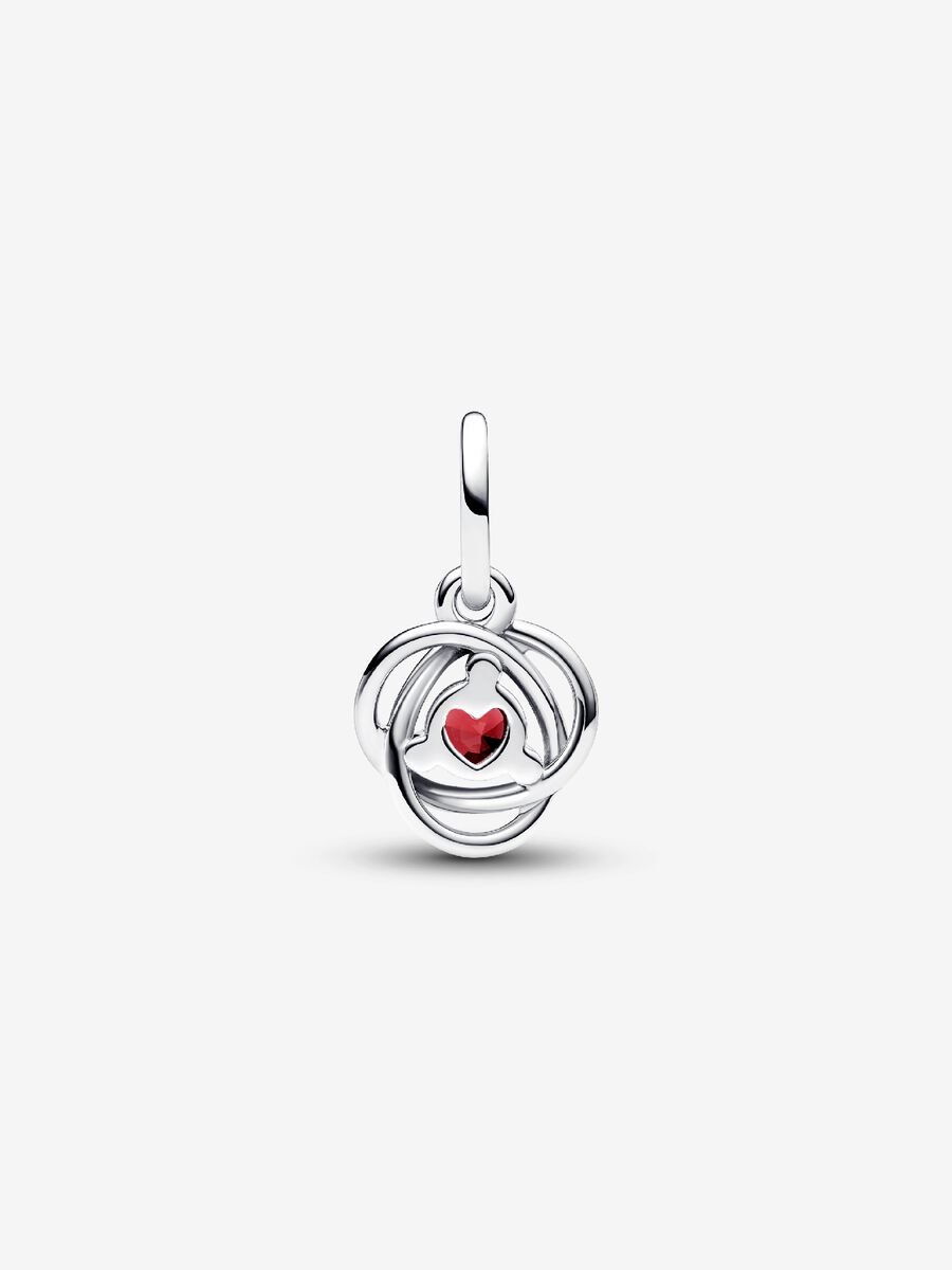 Julliet Charm-pendentif Cercle éternel rouge véritable