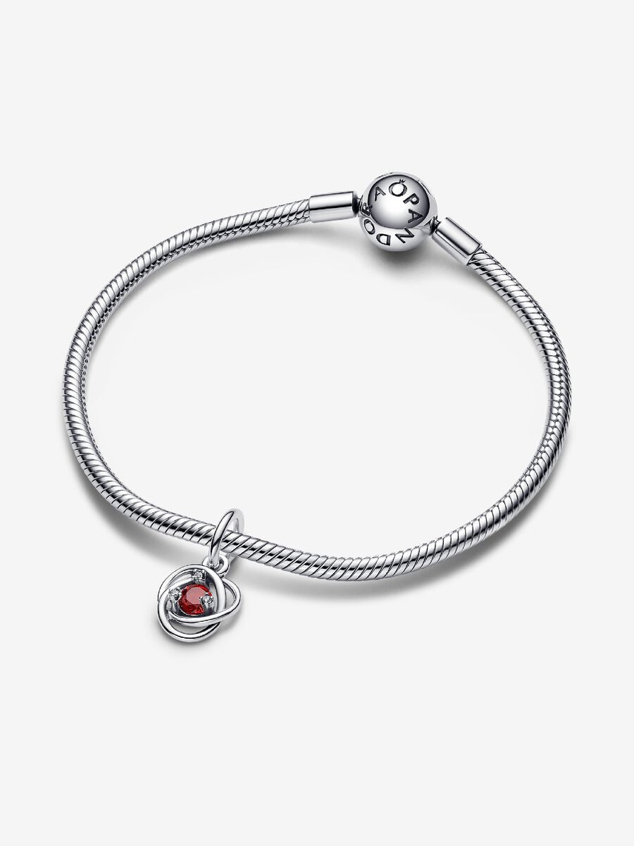 Julliet Charm-pendentif Cercle éternel rouge véritable