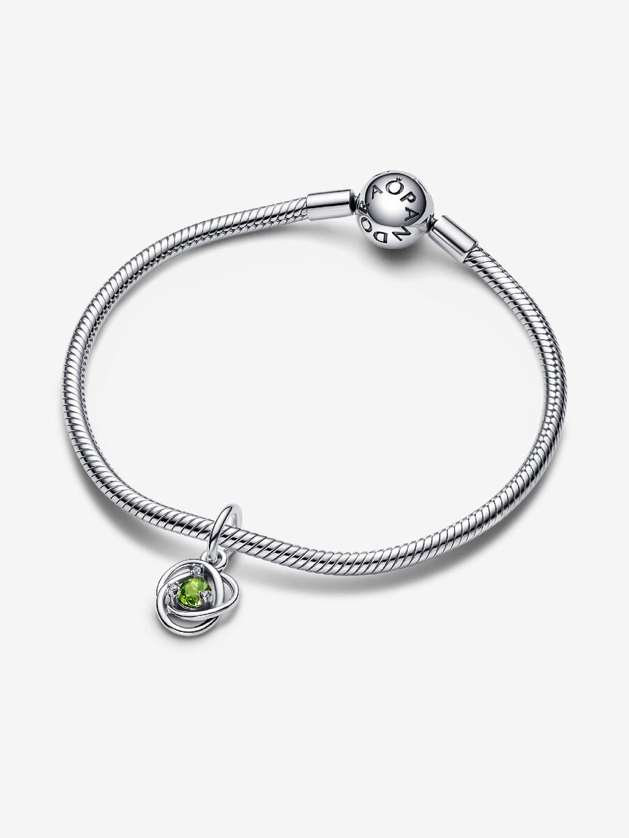 Août Charm-pendentif Cercle éternel vert printemps