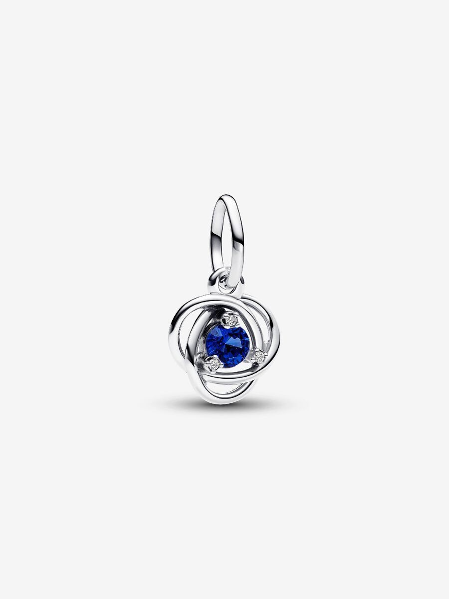 Septembre Charm-pendentif Cercle éternel bleu