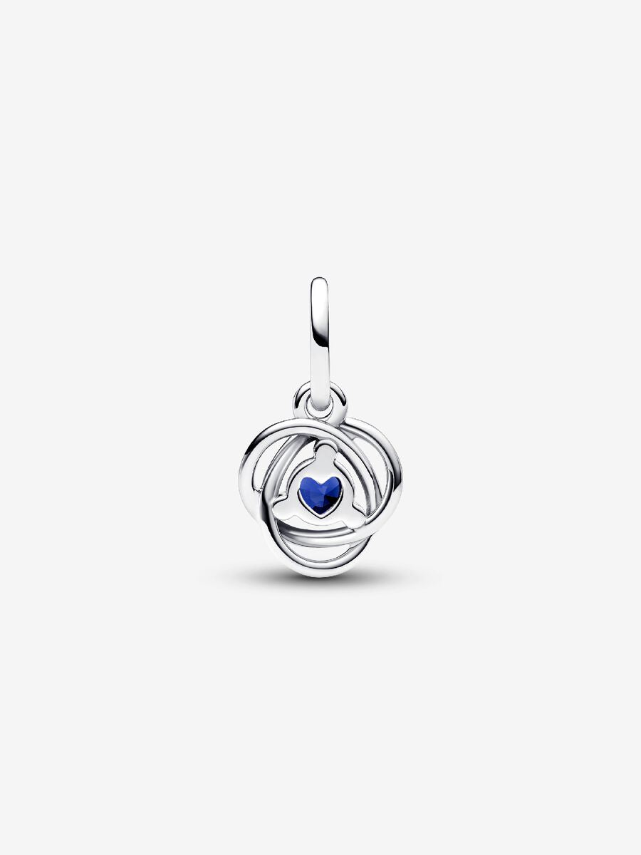 Septembre Charm-pendentif Cercle éternel bleu