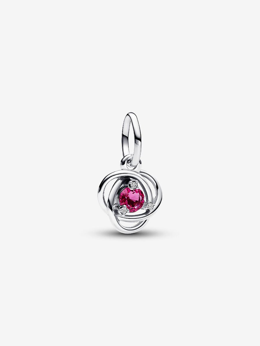 Octobre Charm-pendentif Cercle éternel rose