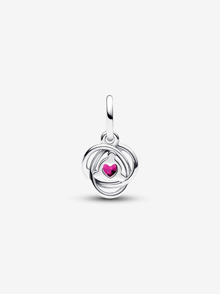 Octobre Charm-pendentif Cercle éternel rose