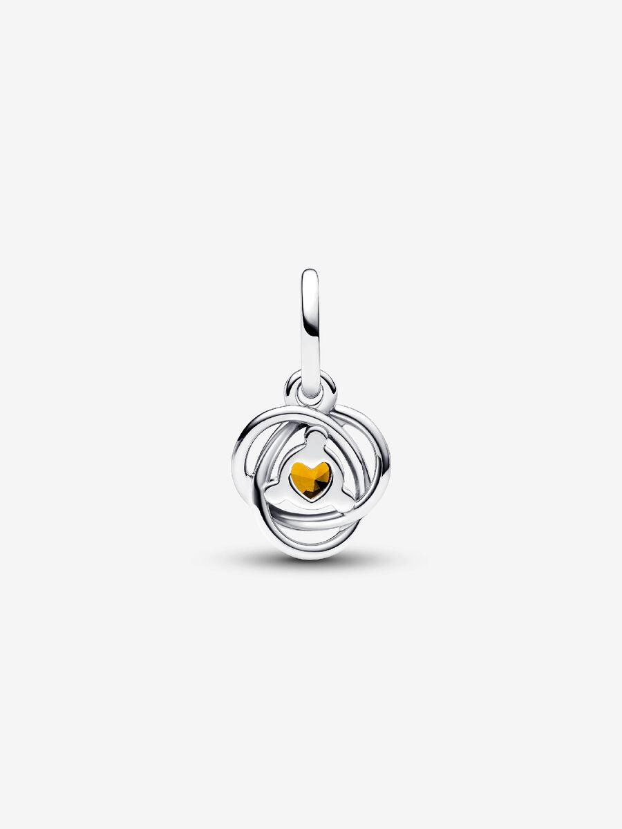 Novembre Charm-pendentif Cercle éternel miel