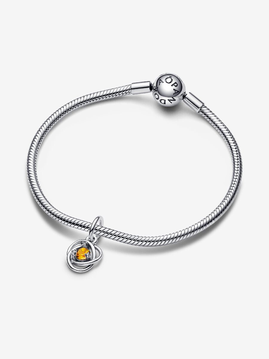Novembre Charm-pendentif Cercle éternel miel