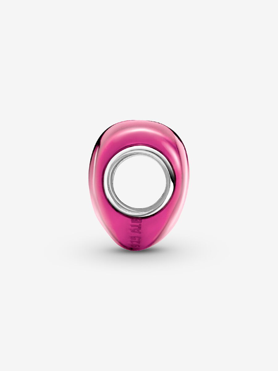 Charm Cœur rose métallique