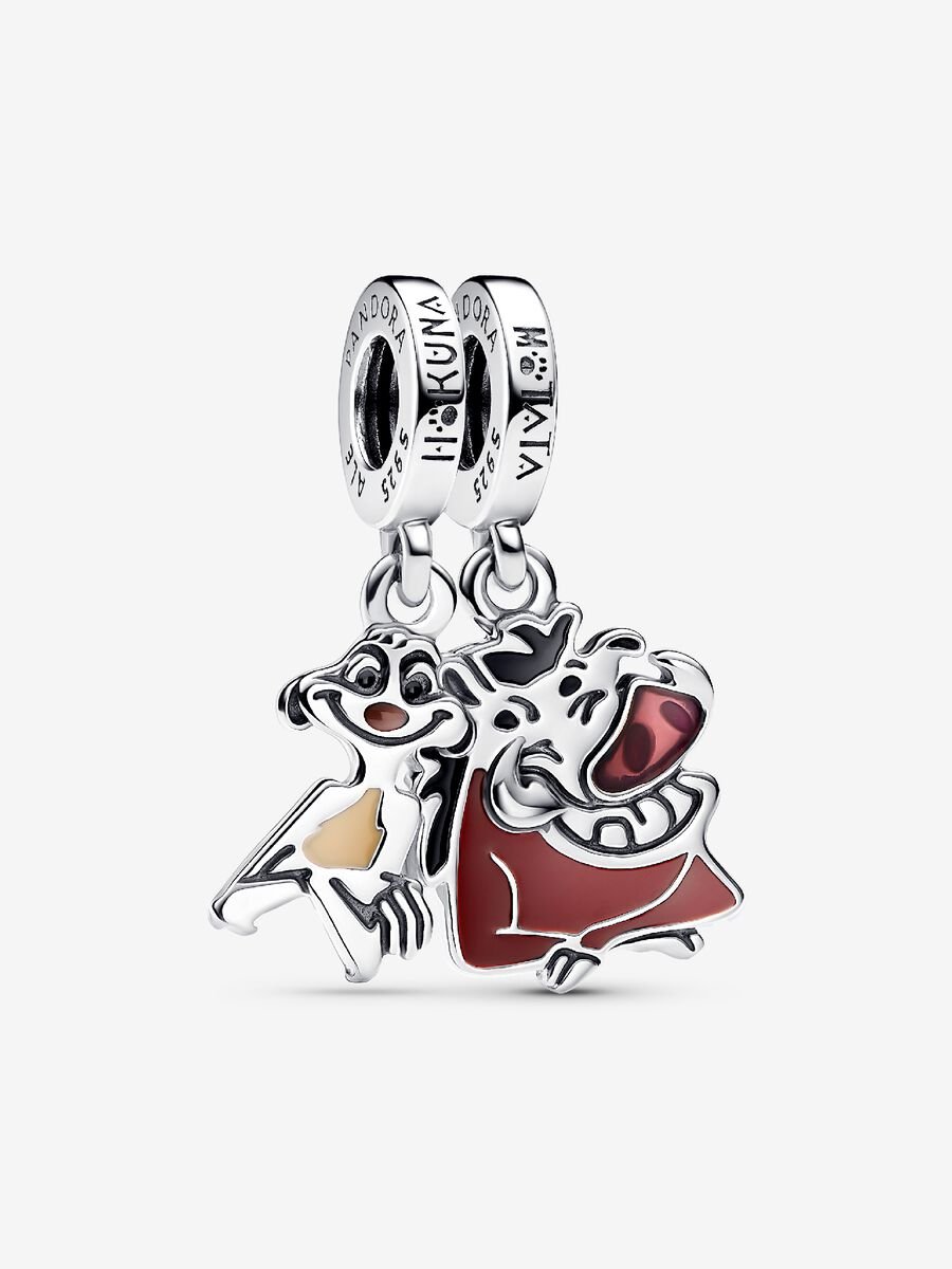 Charm-pendentif séparable Timon et Pumba du Roi Lion de Disney