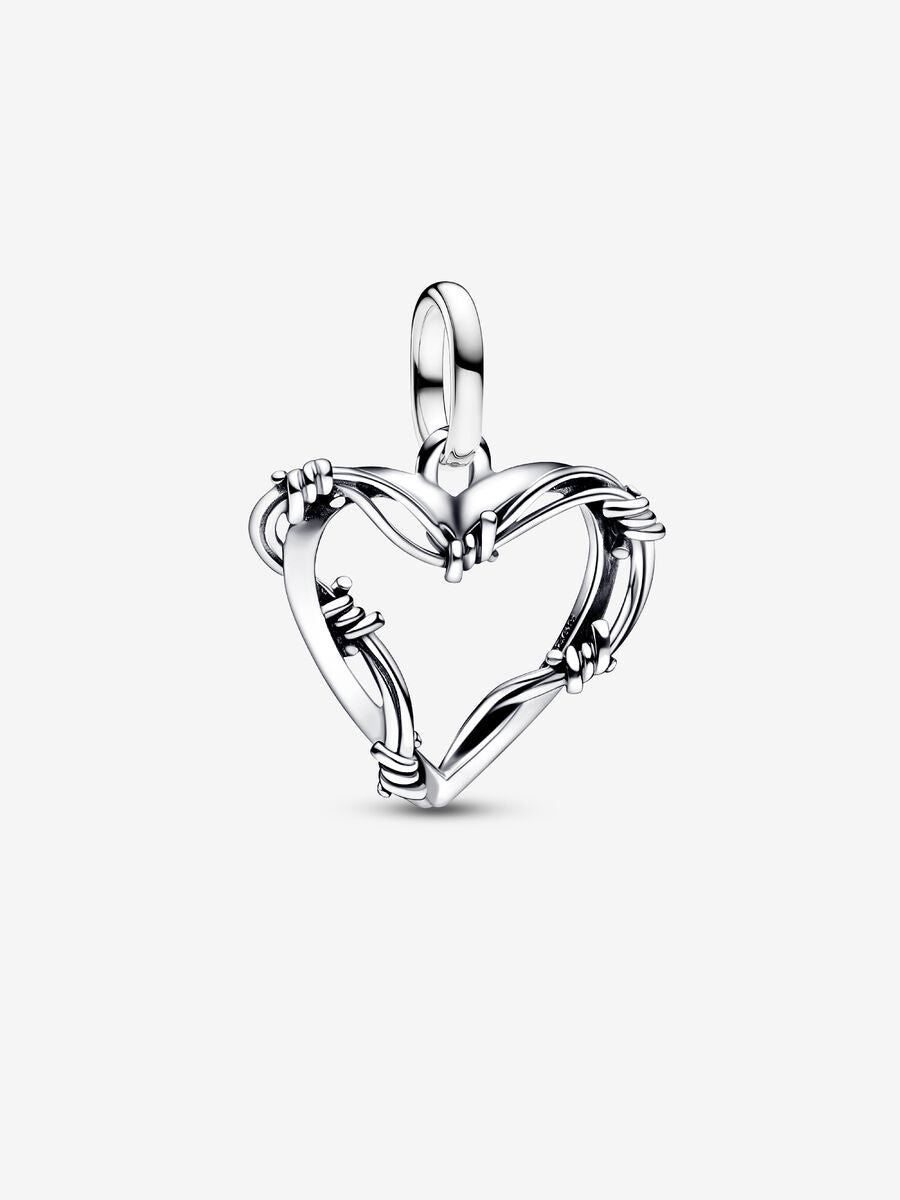 Charm médaillon Cœur en fil métallique
