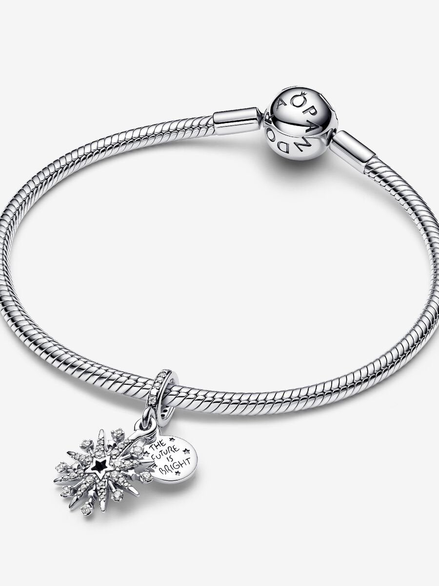 Double charm-pendentif Feu d'artifice scintillant