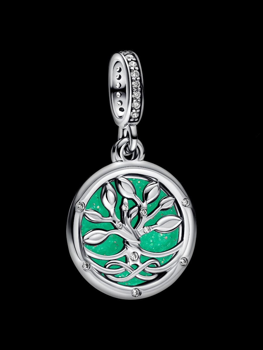 Double charm-pendentif phosphorescent Arbre de l'infini
