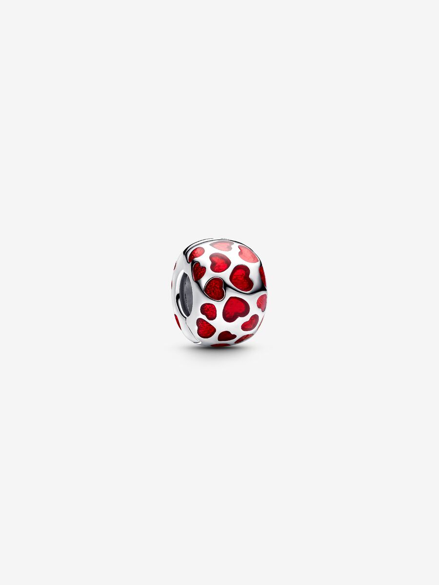 Charm-clip rond Cœurs