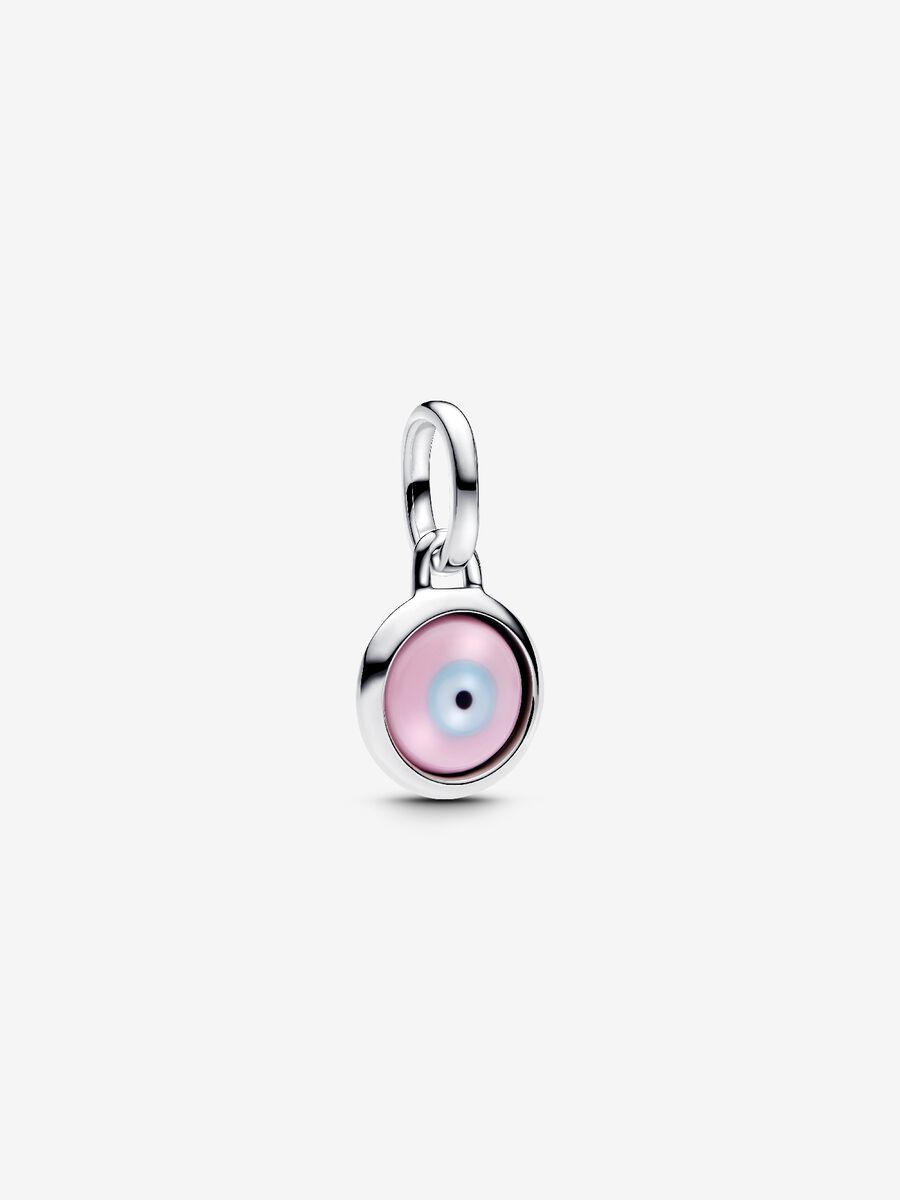 Mini charm-pendentif en verre de Murano Mauvais œil à graver