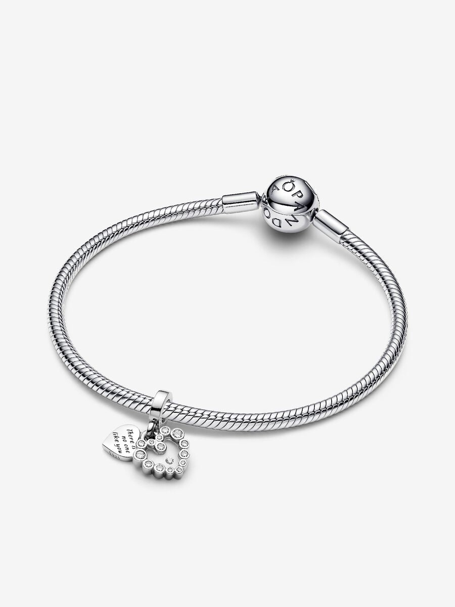 Charm à double pendentifs Cœurs scintillants