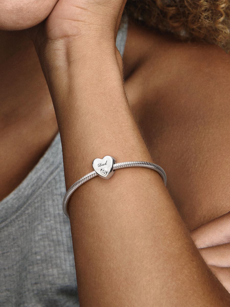 Charm Cœur avec inscription « Dad »