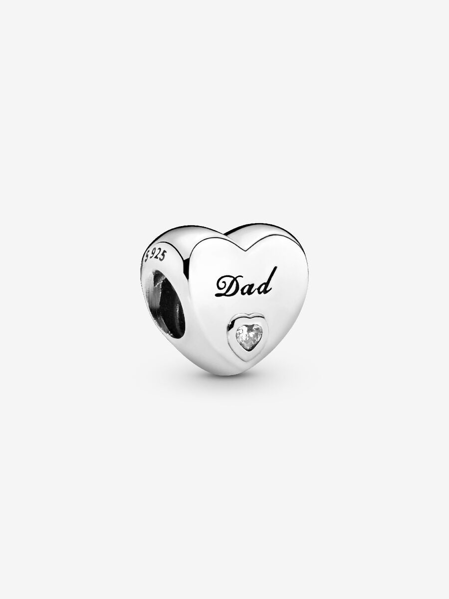Charm Cœur avec inscription « Dad »